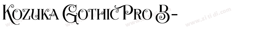 Kozuka Gothic Pro B字体转换